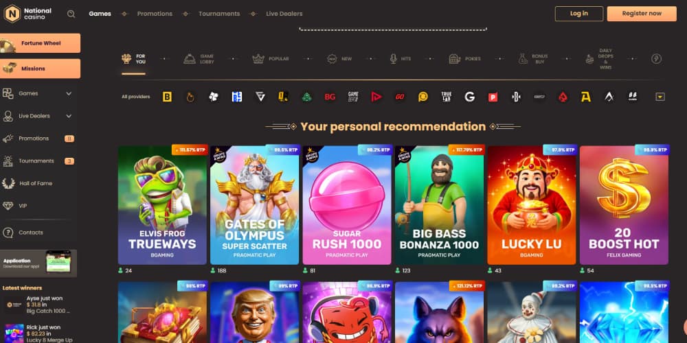 National Casino games
